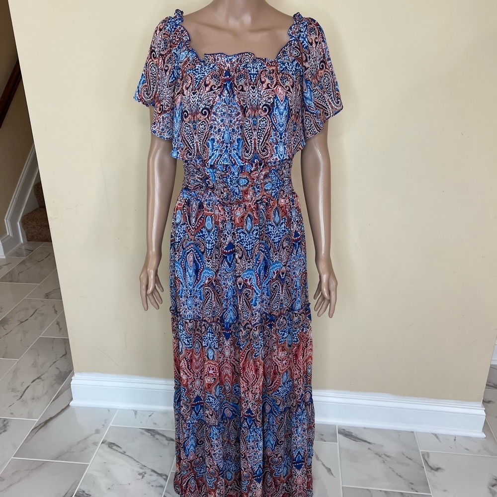 𝅺Rabbit rabbit rabbit printed maxi dress